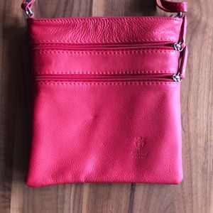 Red Italian Leather Purse!
